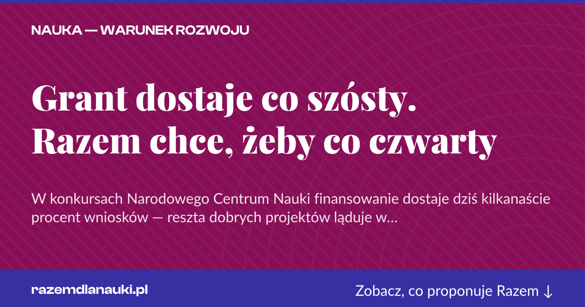 Karta social do udostępnienia: Grant dostaje co szósty. Razem chce, żeby co czwarty